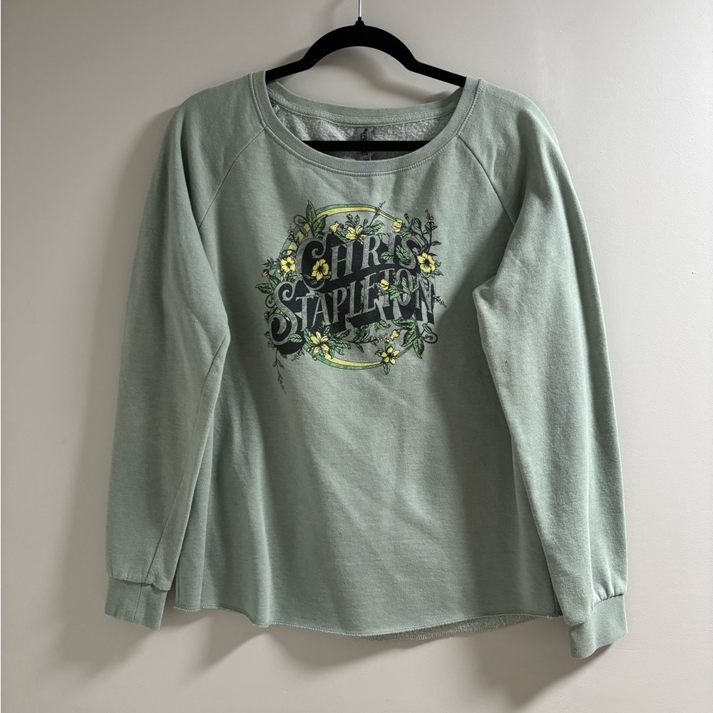 Chris Stapleton Green Long Sleeve Crewneck